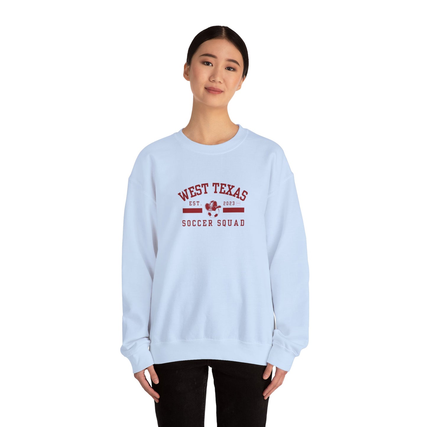 West Texas Soccer Squad Red Letters Unisex Heavy Blend™ Crewneck Sweatshirt