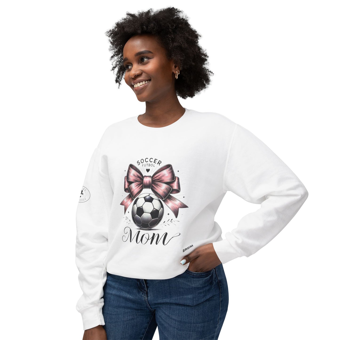 Soccer Mom Unisex Lightweight Crewneck Sweatshirt, Soccer shirt