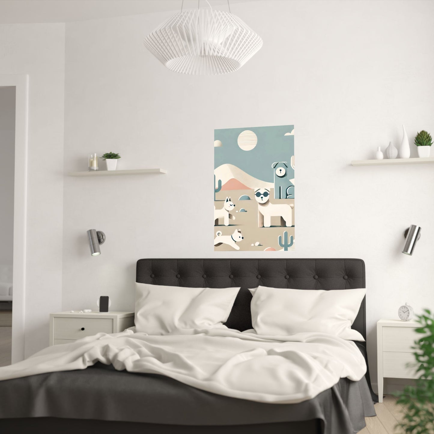 RDM Sandy Paws & Soft Skies Puppy Art Satin Posters (210gsm)