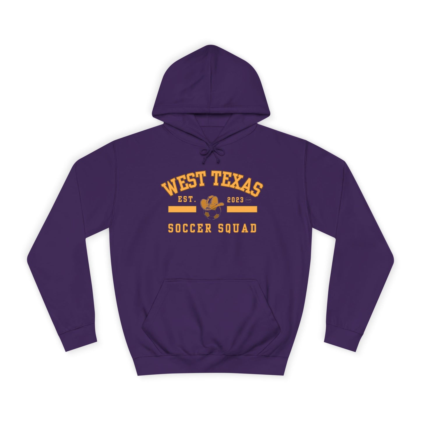 West Texas Soccer Mom Yellow Letters Unisex College Hoodie