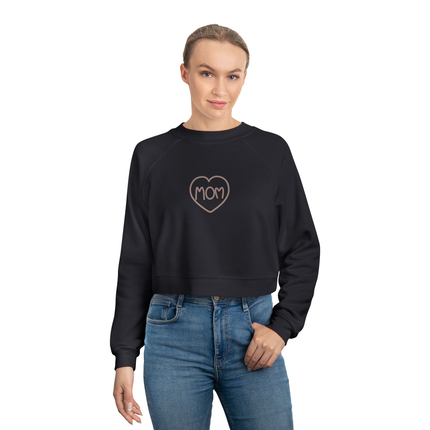 Mother’s Day Cropped Fleece Pullover Sweatshirt Cozy Gift for Mom Stylish & Heartfelt