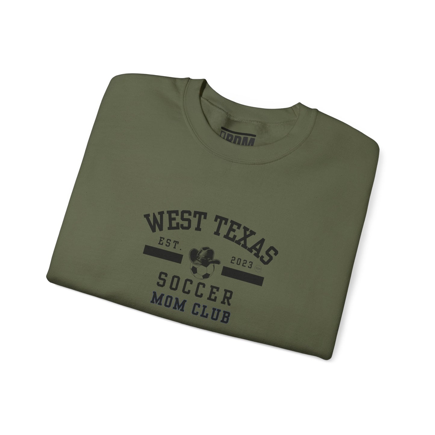 West Texas Soccer Mom Black Letters Unisex Heavy Blend™ Crewneck Sweatshirt