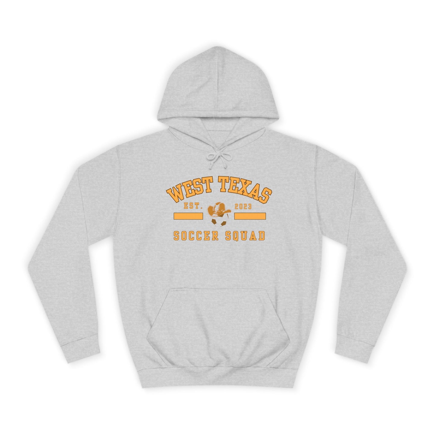West Texas Soccer Mom Yellow Letters Unisex College Hoodie