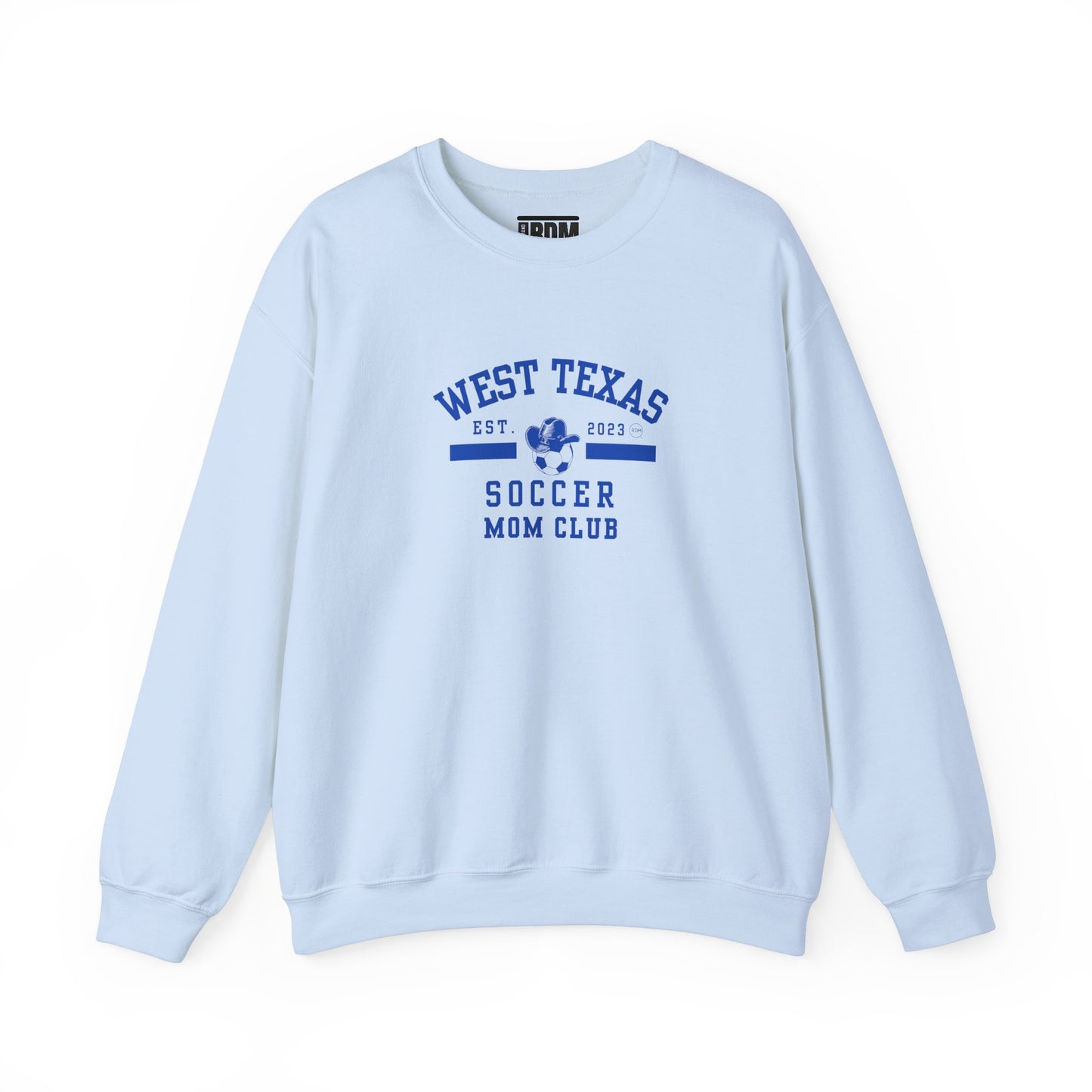 West Texas Soccer Mom Blue Letters Unisex Heavy Blend™ Crewneck Sweatshirt