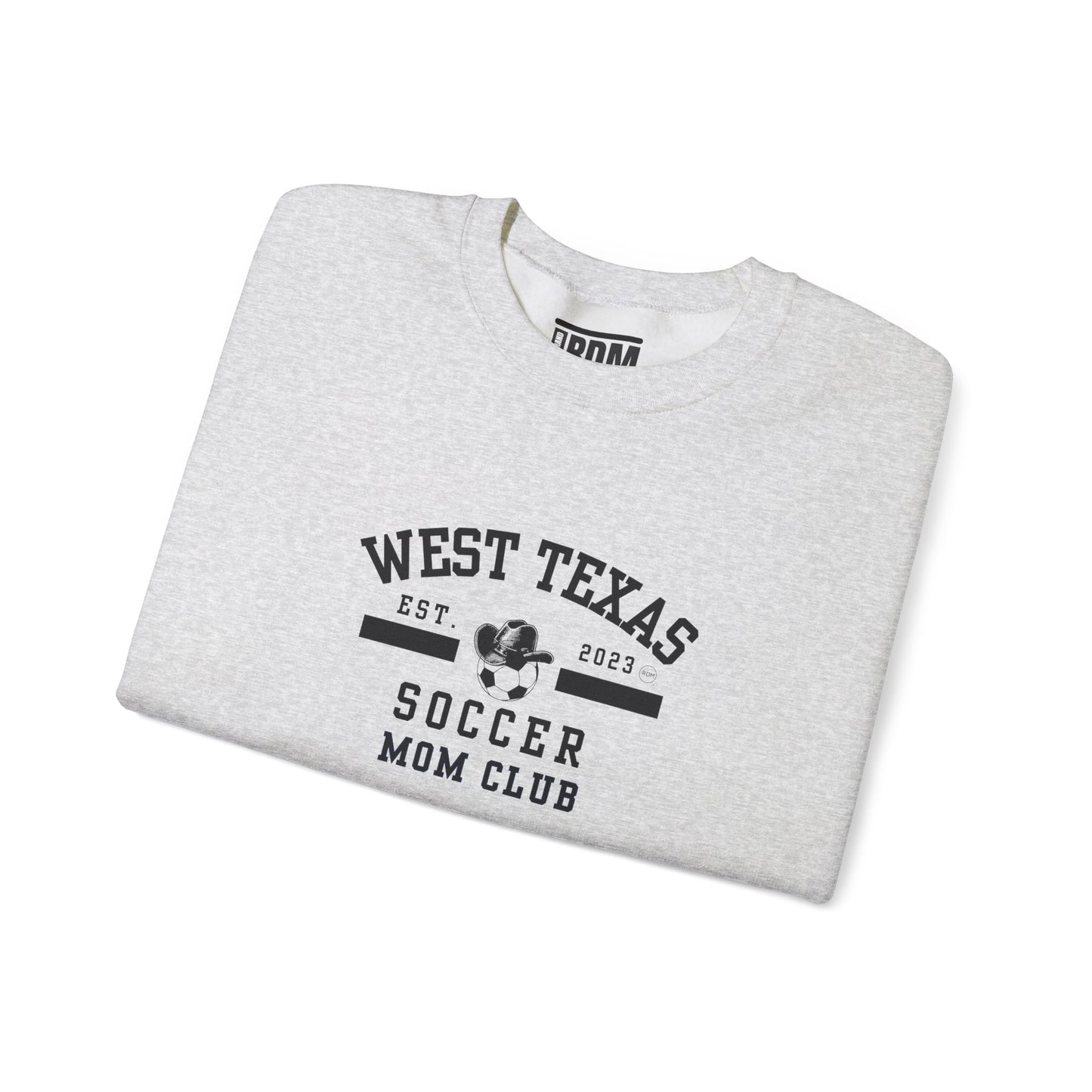 West Texas Soccer Mom Black Letters Unisex Heavy Blend™ Crewneck Sweatshirt