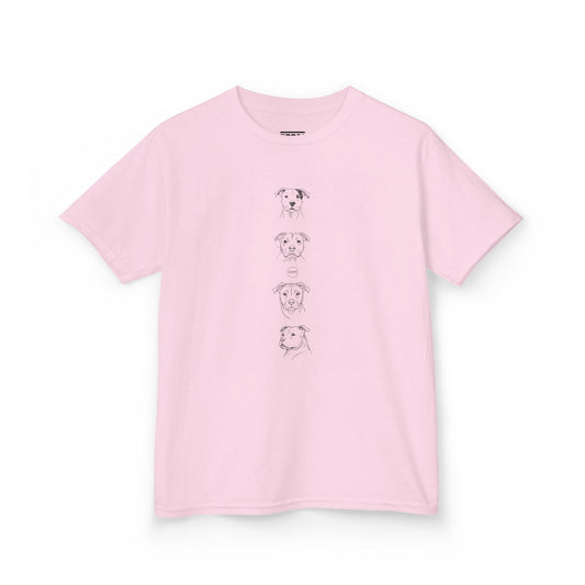 Kids Pitbull Heavy Cotton T-Shirt – Adorable Dog Tee for Young Pitbull Lovers