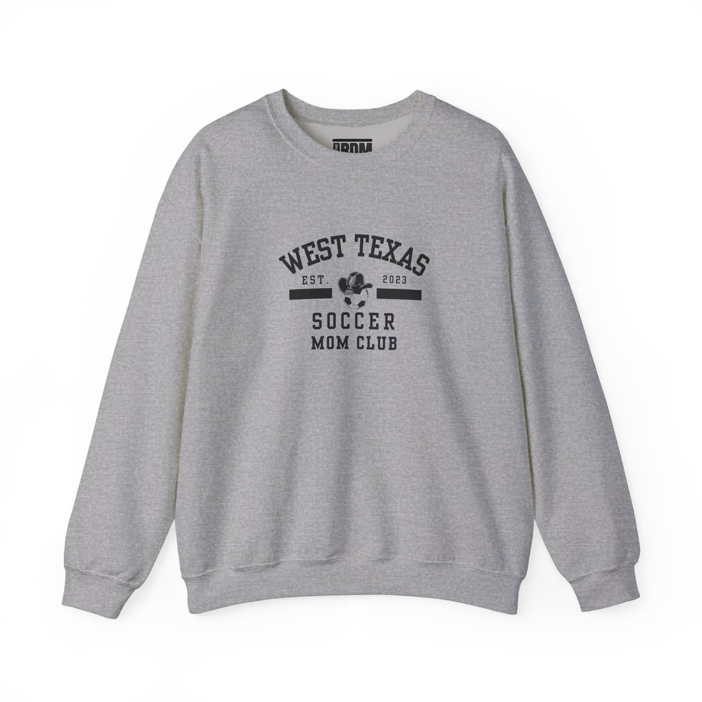 West Texas Soccer Mom Black Letters Unisex Heavy Blend™ Crewneck Sweatshirt