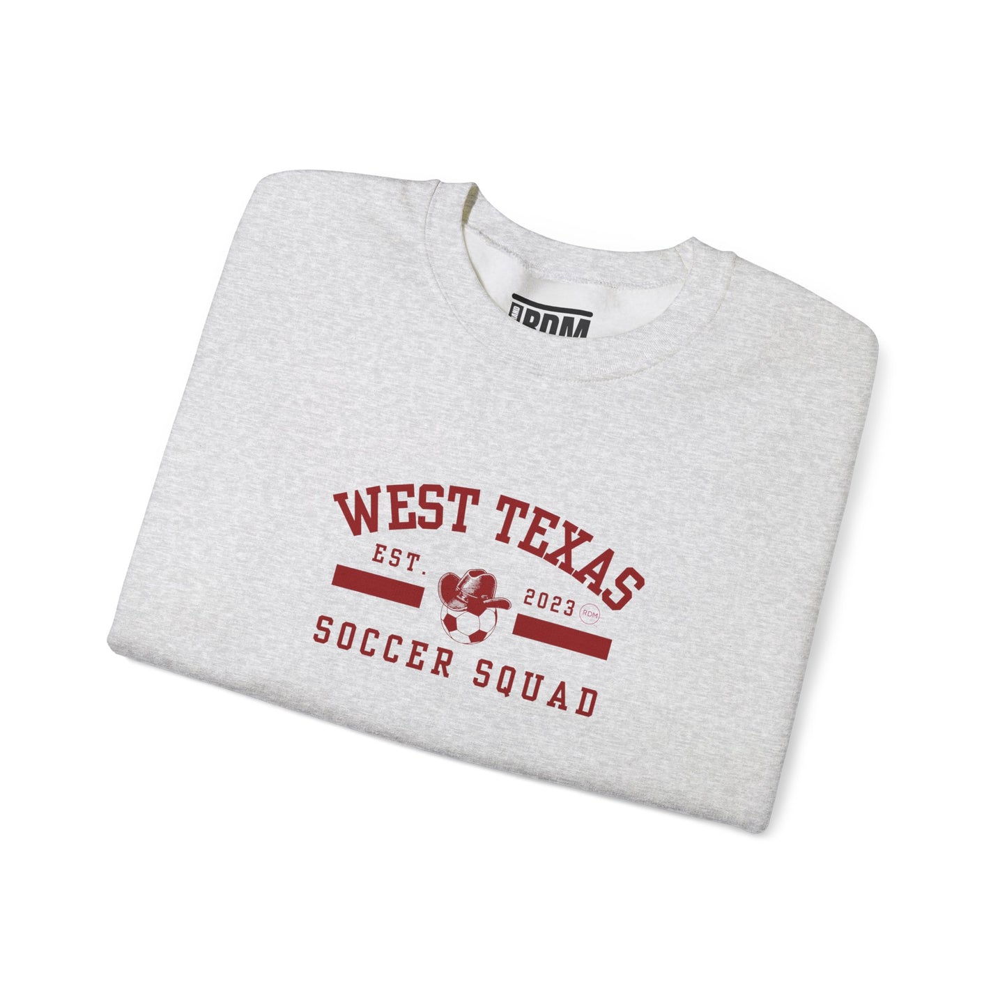 West Texas Soccer Squad Red Letters Unisex Heavy Blend™ Crewneck Sweatshirt