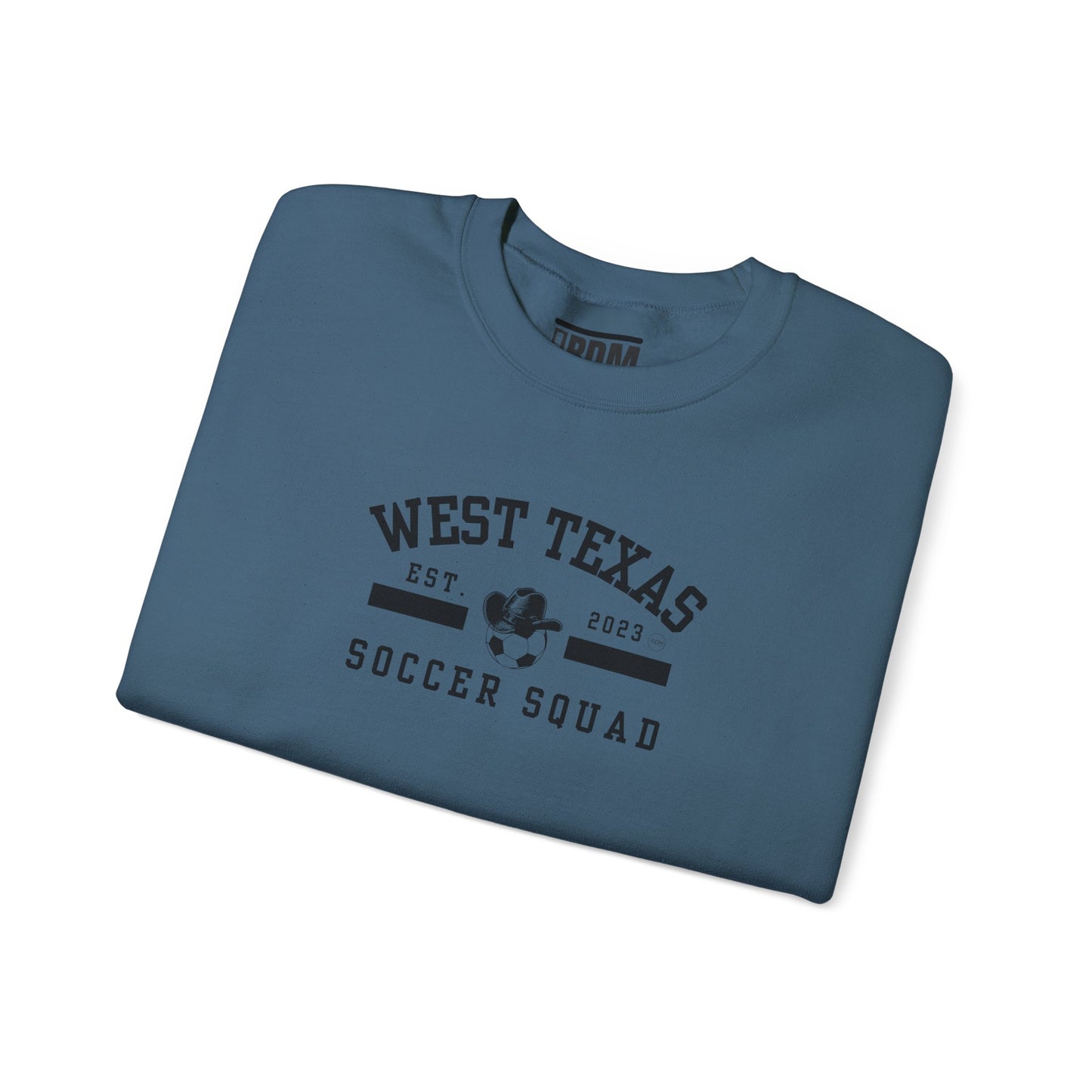 West Texas Soccer Squad Black Letters Unisex Heavy Blend™ Crewneck Sweatshirt