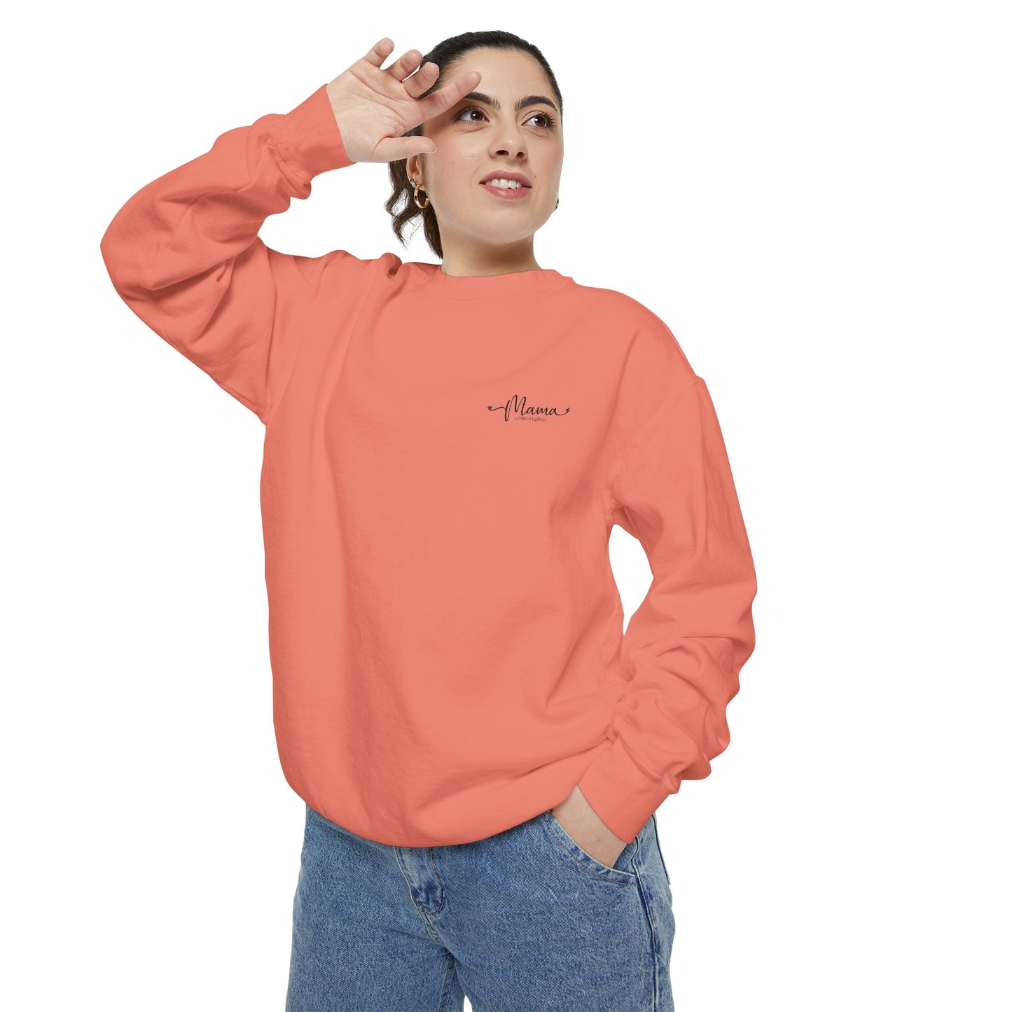 Mother’s Day Sweatshirt Cozy Gift for Mom Unisex Garment-Dyed