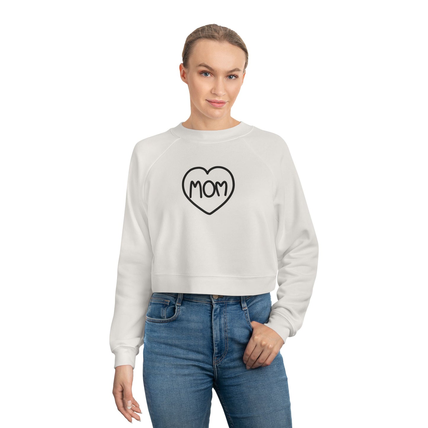 Mother’s Day Cropped Fleece Pullover Sweatshirt Cozy Gift for Mom Stylish & Heartfelt
