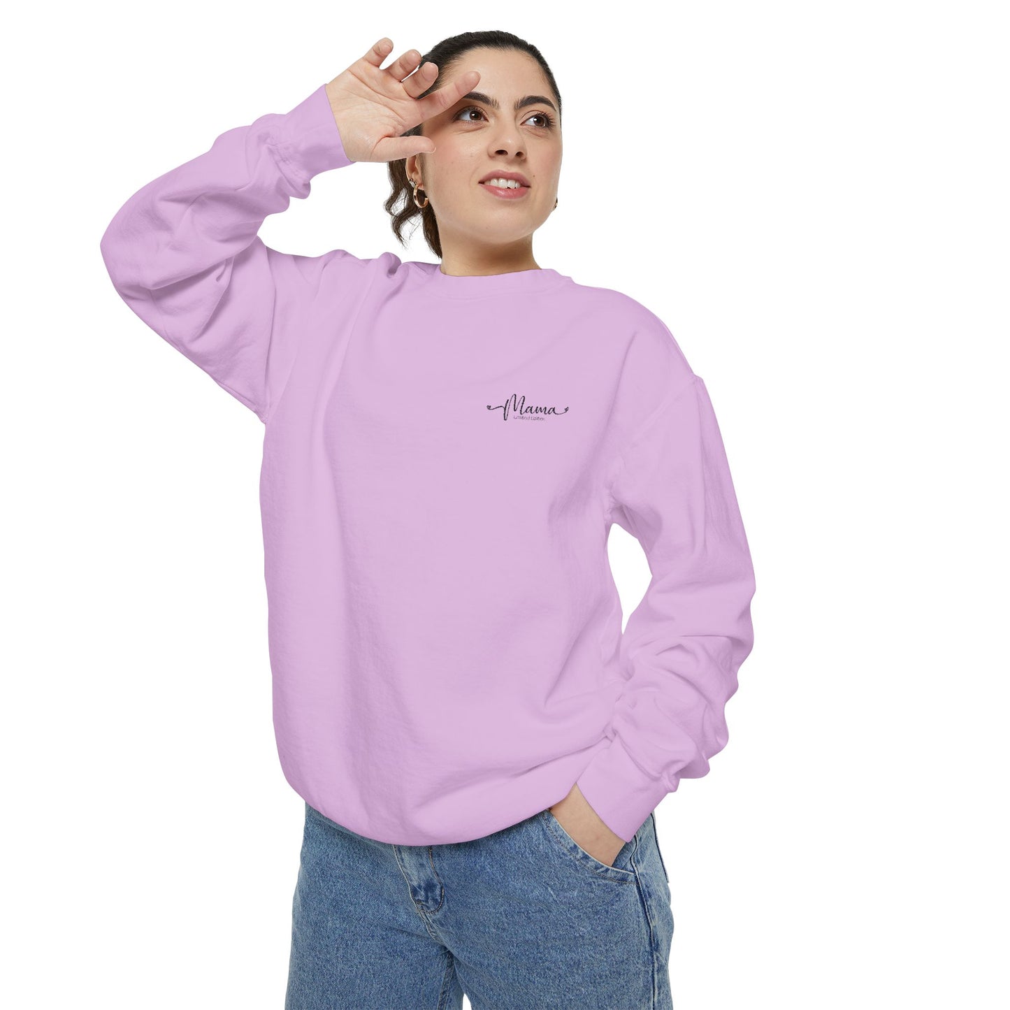 Mother’s Day Sweatshirt Cozy Gift for Mom Unisex Garment-Dyed