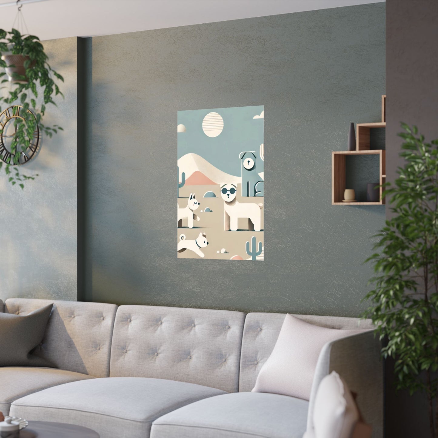 RDM Sandy Paws & Soft Skies Puppy Art Satin Posters (210gsm)