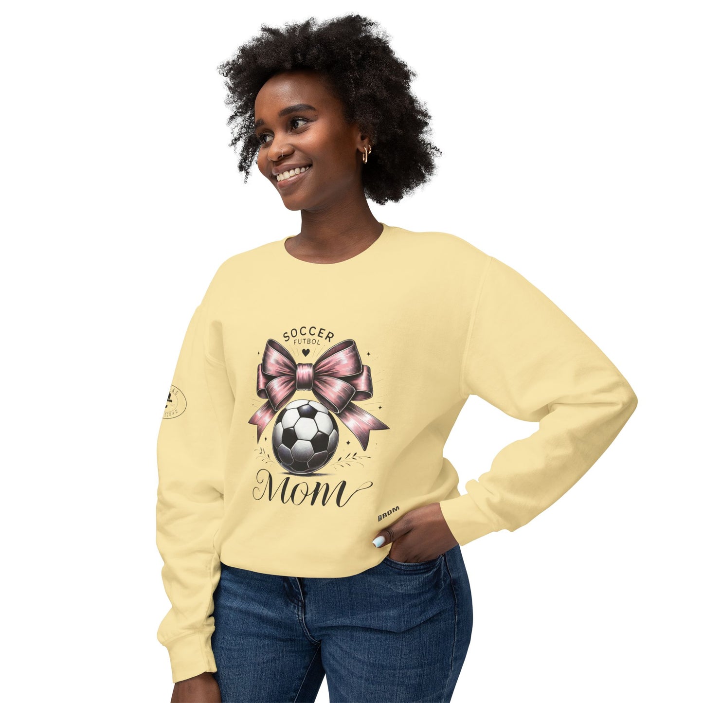 Soccer Mom Unisex Lightweight Crewneck Sweatshirt, Soccer shirt