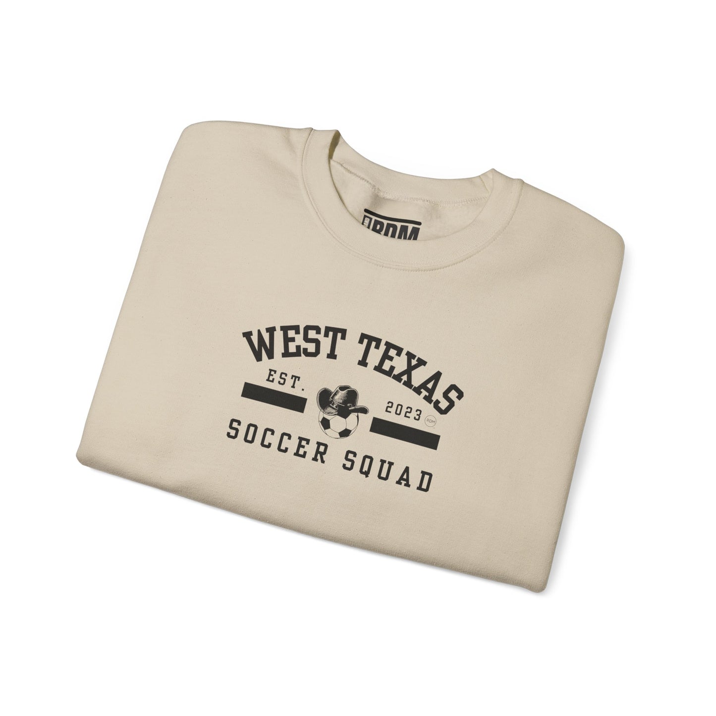 West Texas Soccer Squad Black Letters Unisex Heavy Blend™ Crewneck Sweatshirt