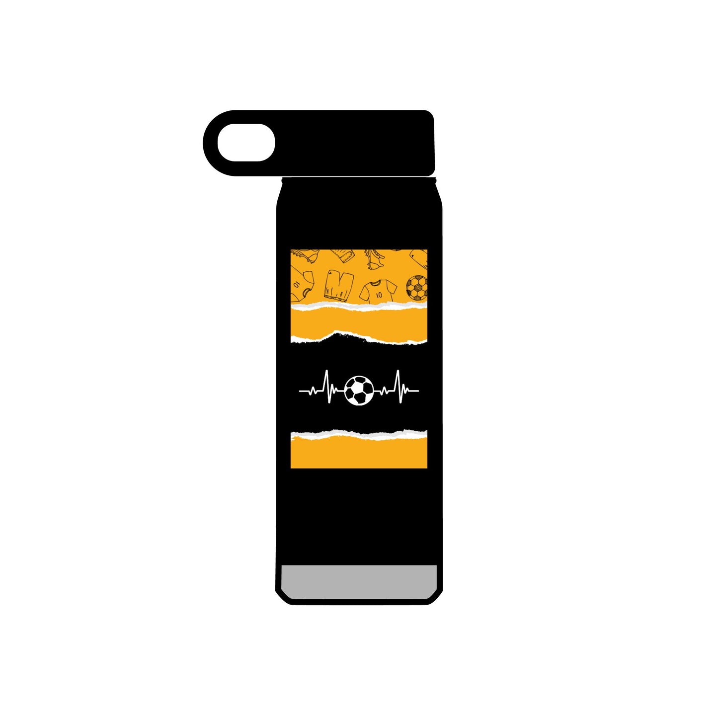 Soccer Water Bottle, 20oz Customizable Colors and Numbera