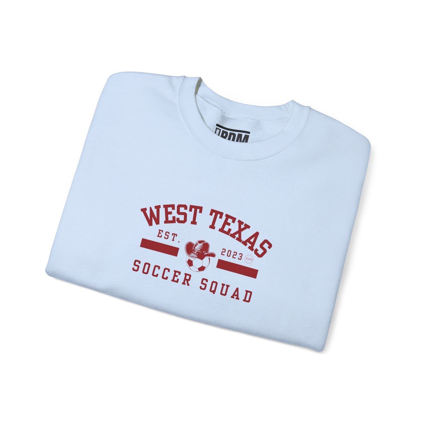 West Texas Soccer Squad Red Letters Unisex Heavy Blend™ Crewneck Sweatshirt