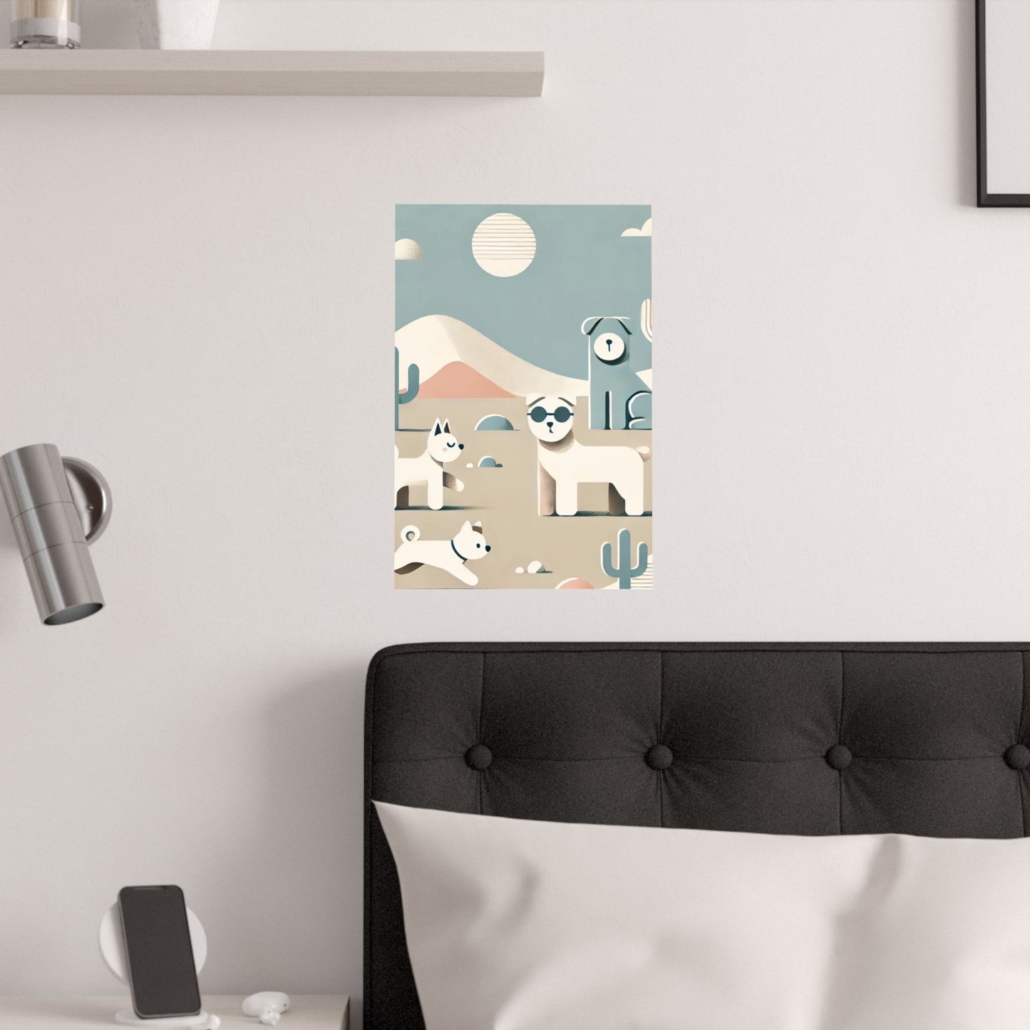 RDM Sandy Paws & Soft Skies Puppy Art Satin Posters (210gsm)