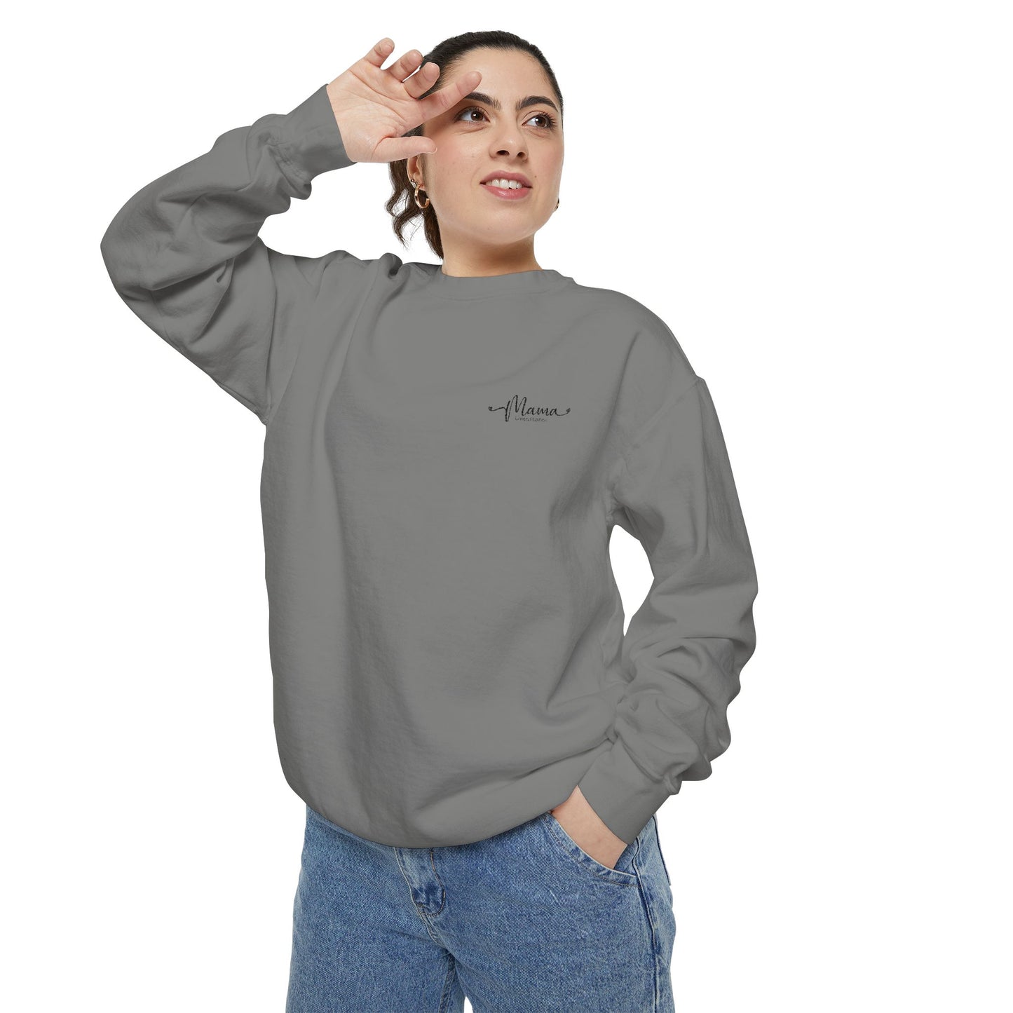Mother’s Day Sweatshirt Cozy Gift for Mom Unisex Garment-Dyed