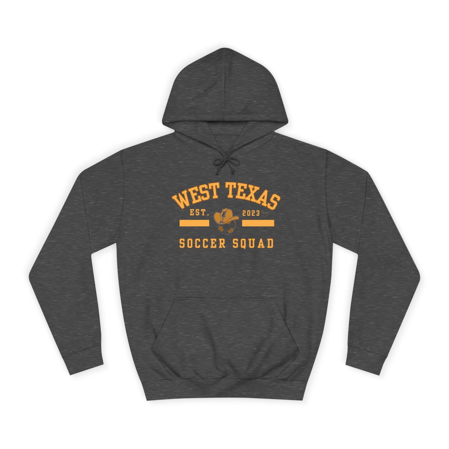 West Texas Soccer Mom Yellow Letters Unisex College Hoodie