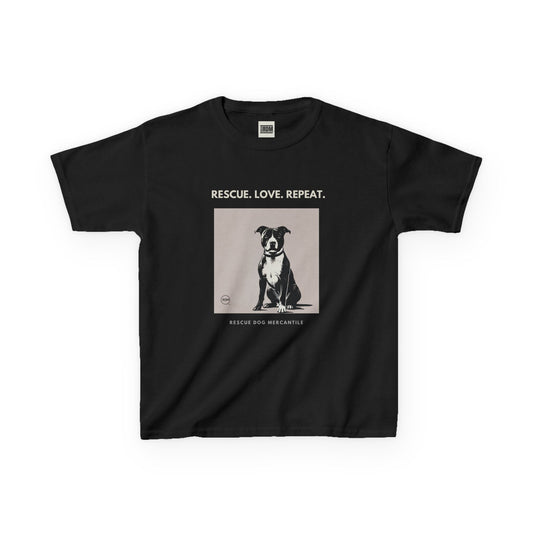 Dogs Make Life Better Kids Heavy Cottonâ„¢ Tee Dog Family