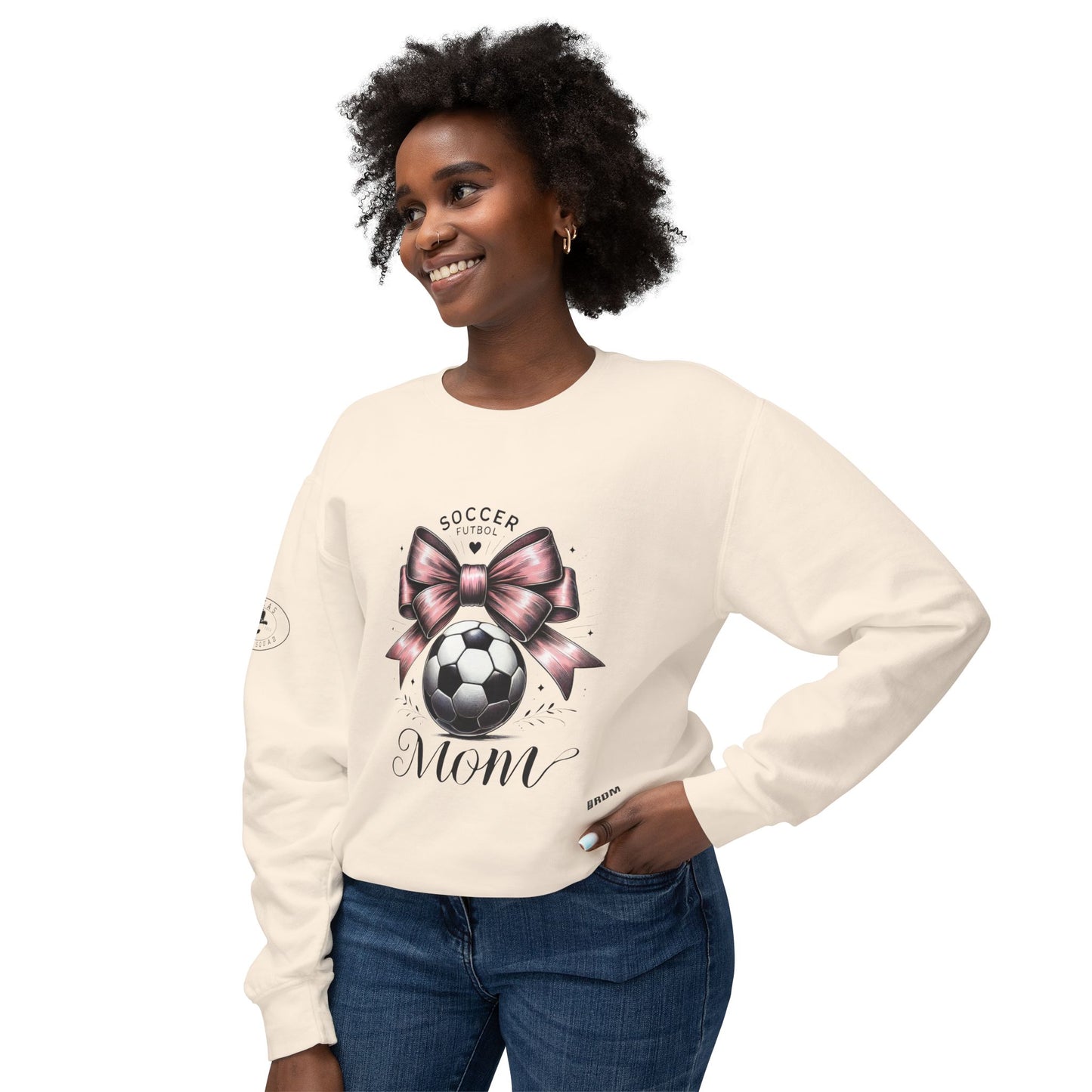 Soccer Mom Unisex Lightweight Crewneck Sweatshirt, Soccer shirt