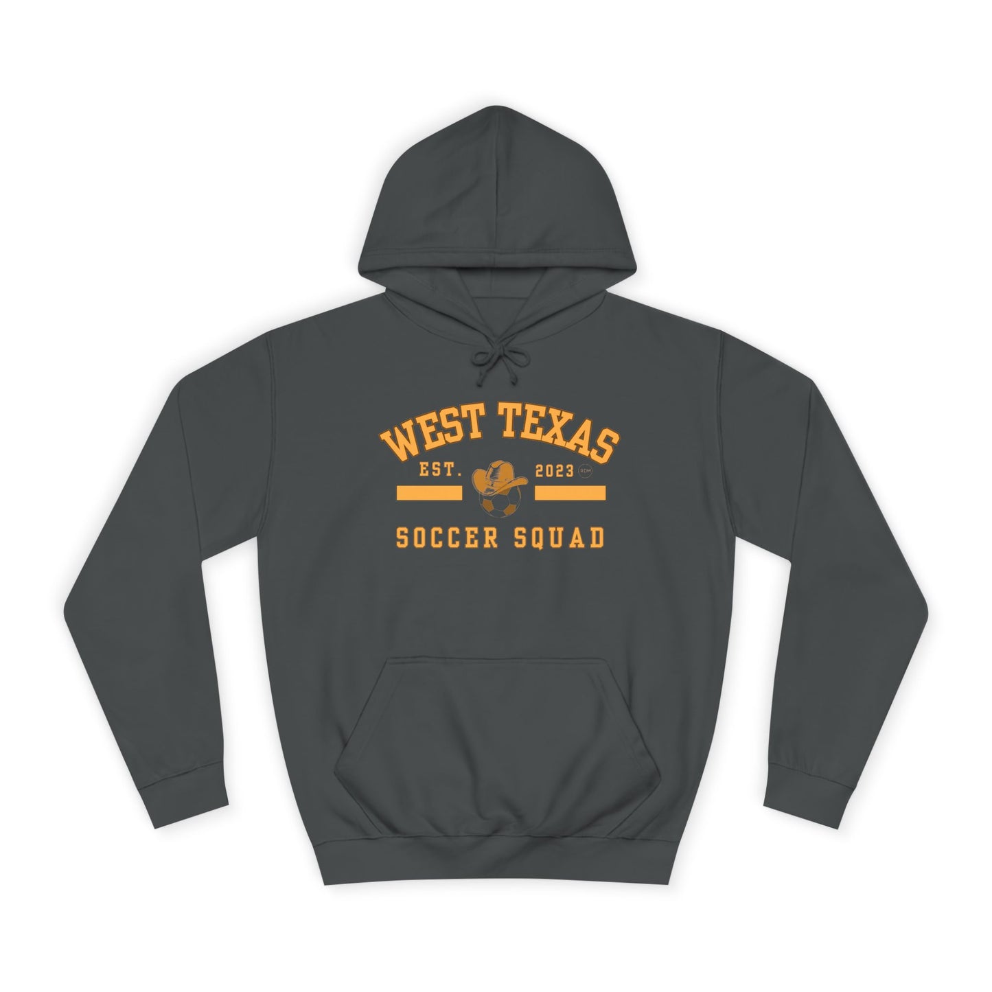 West Texas Soccer Mom Yellow Letters Unisex College Hoodie