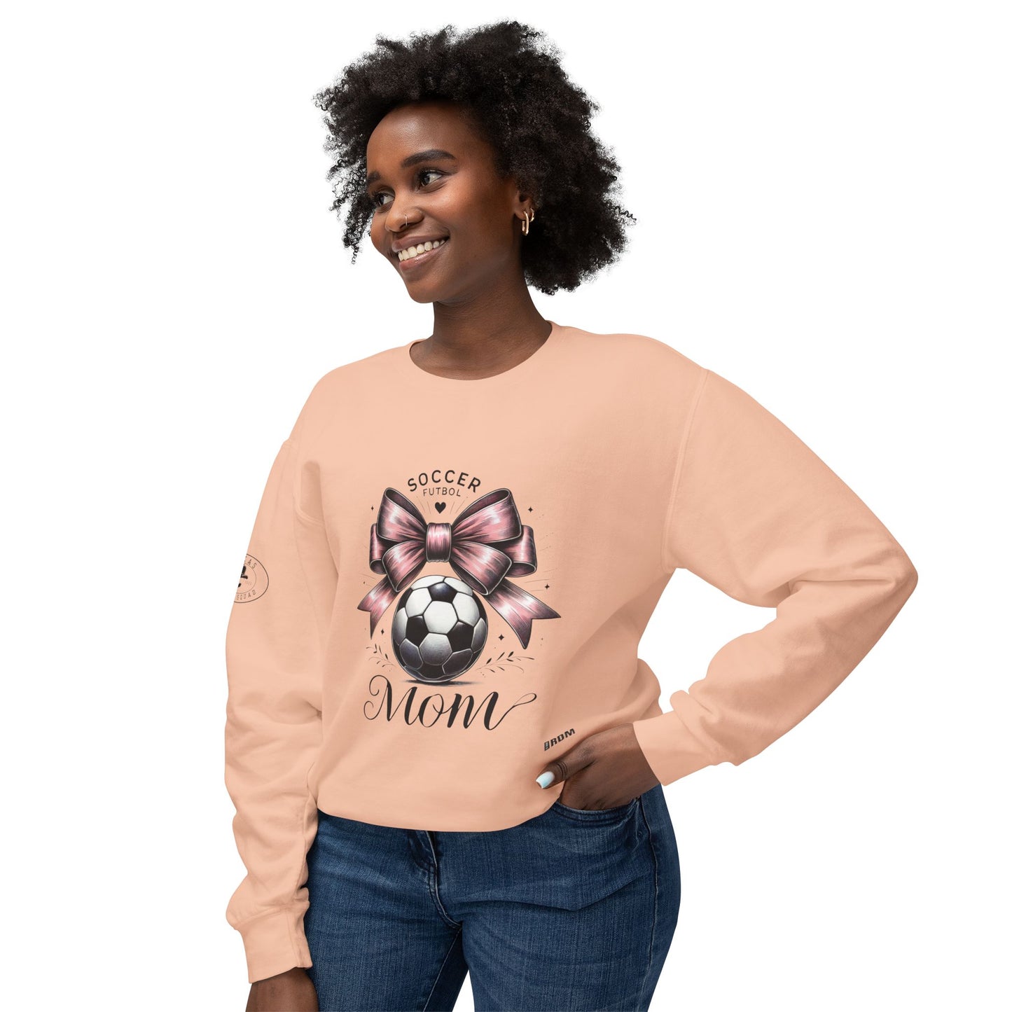 Soccer Mom Unisex Lightweight Crewneck Sweatshirt, Soccer shirt