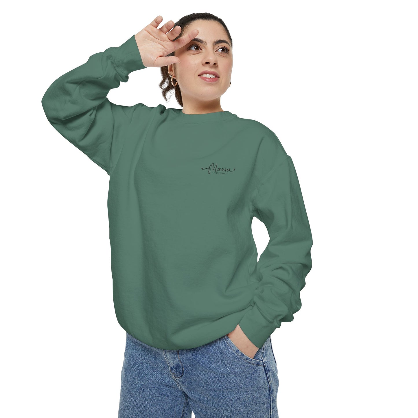 Mother’s Day Sweatshirt Cozy Gift for Mom Unisex Garment-Dyed