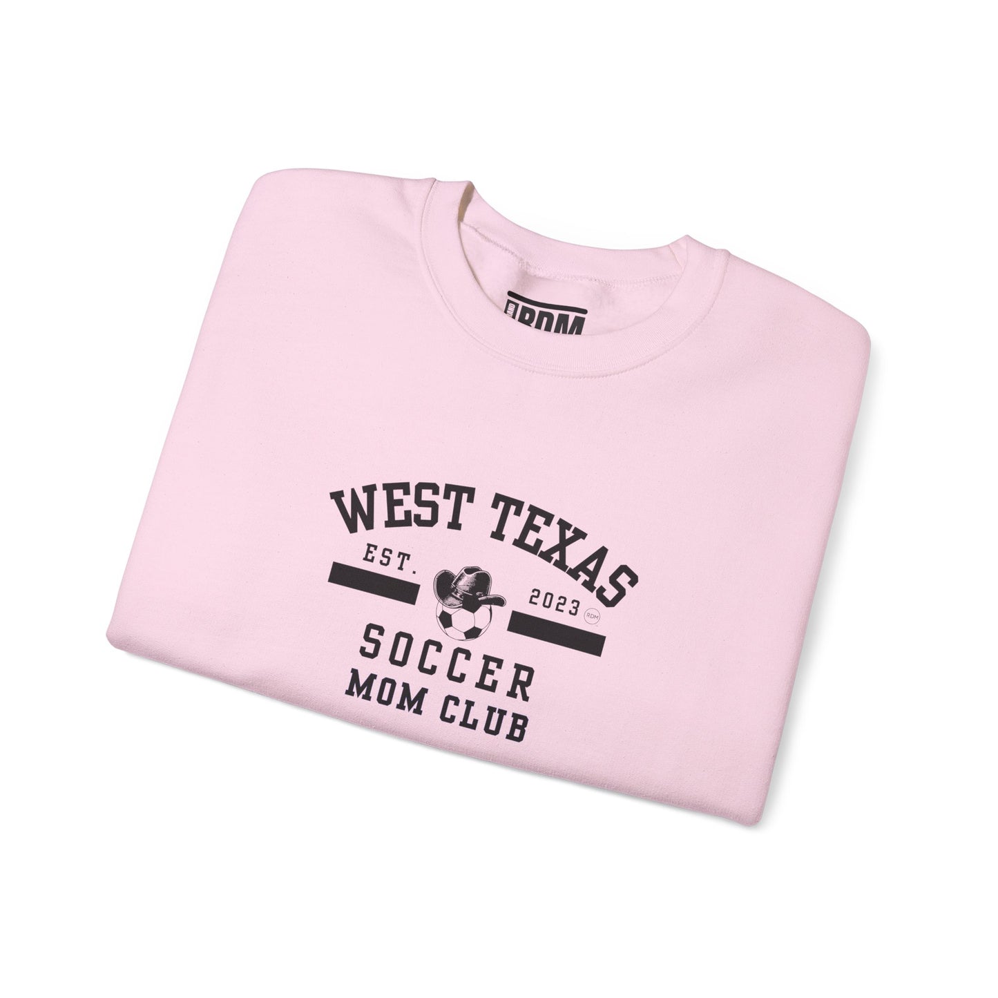 West Texas Soccer Mom Black Letters Unisex Heavy Blend™ Crewneck Sweatshirt