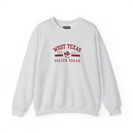 West Texas Soccer Squad Red Letters Unisex Heavy Blend™ Crewneck Sweatshirt