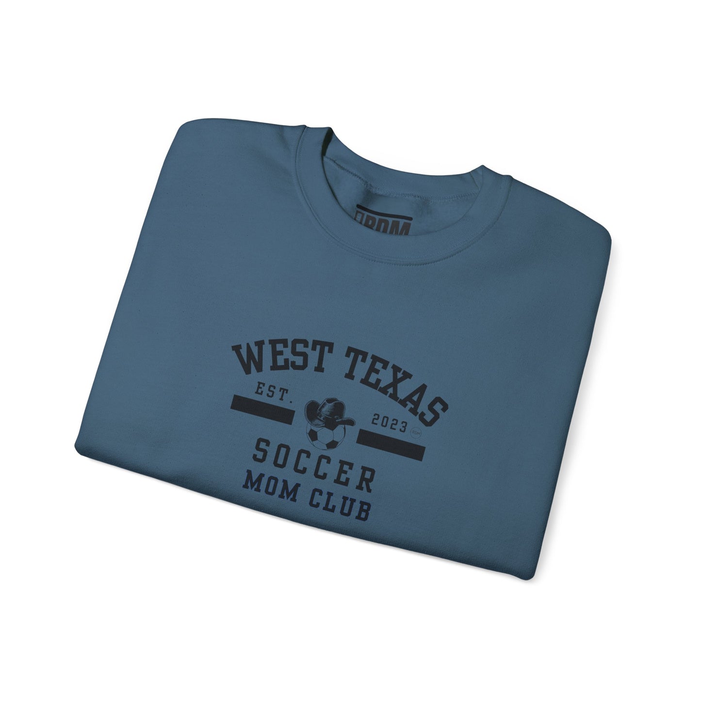 West Texas Soccer Mom Black Letters Unisex Heavy Blend™ Crewneck Sweatshirt