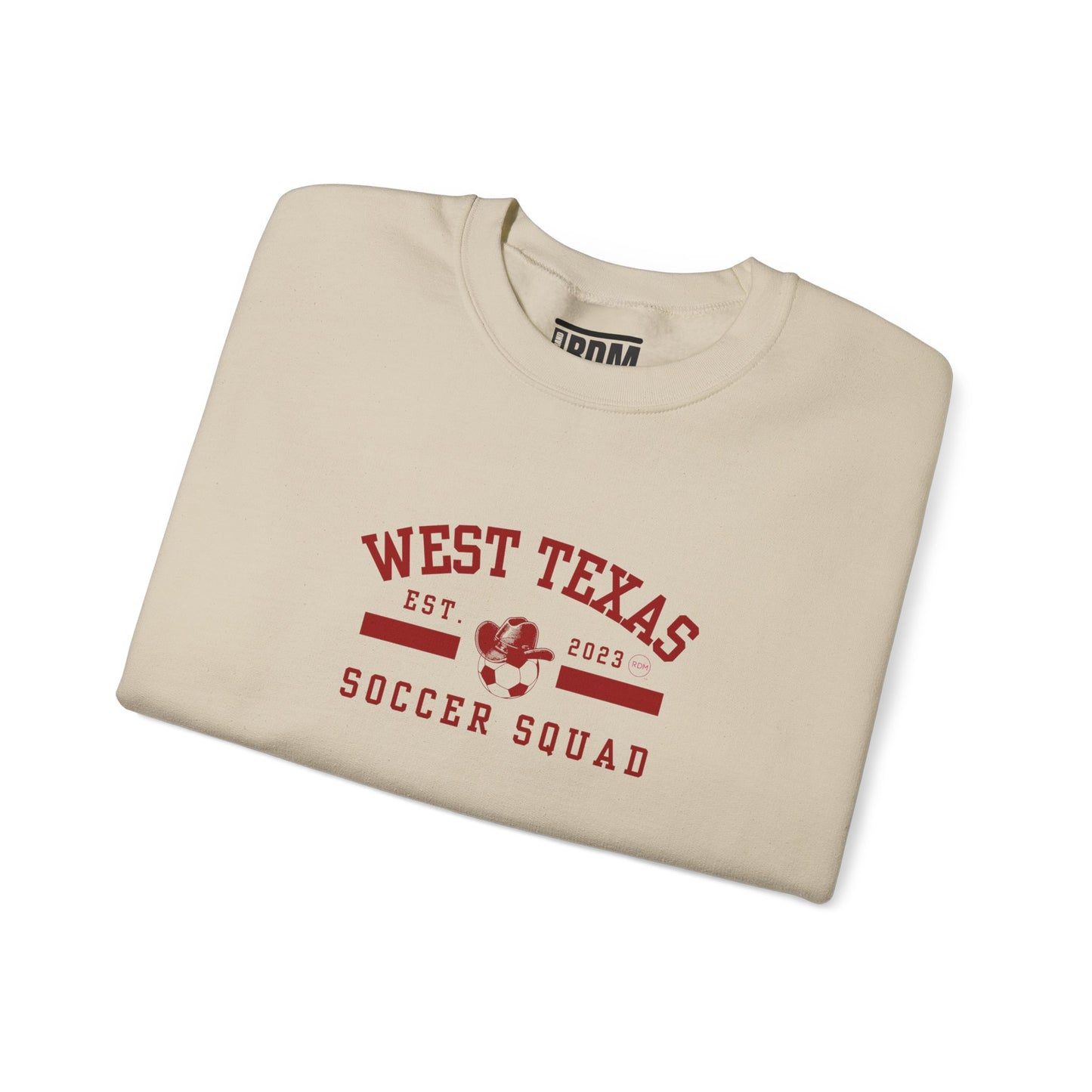 West Texas Soccer Squad Red Letters Unisex Heavy Blend™ Crewneck Sweatshirt