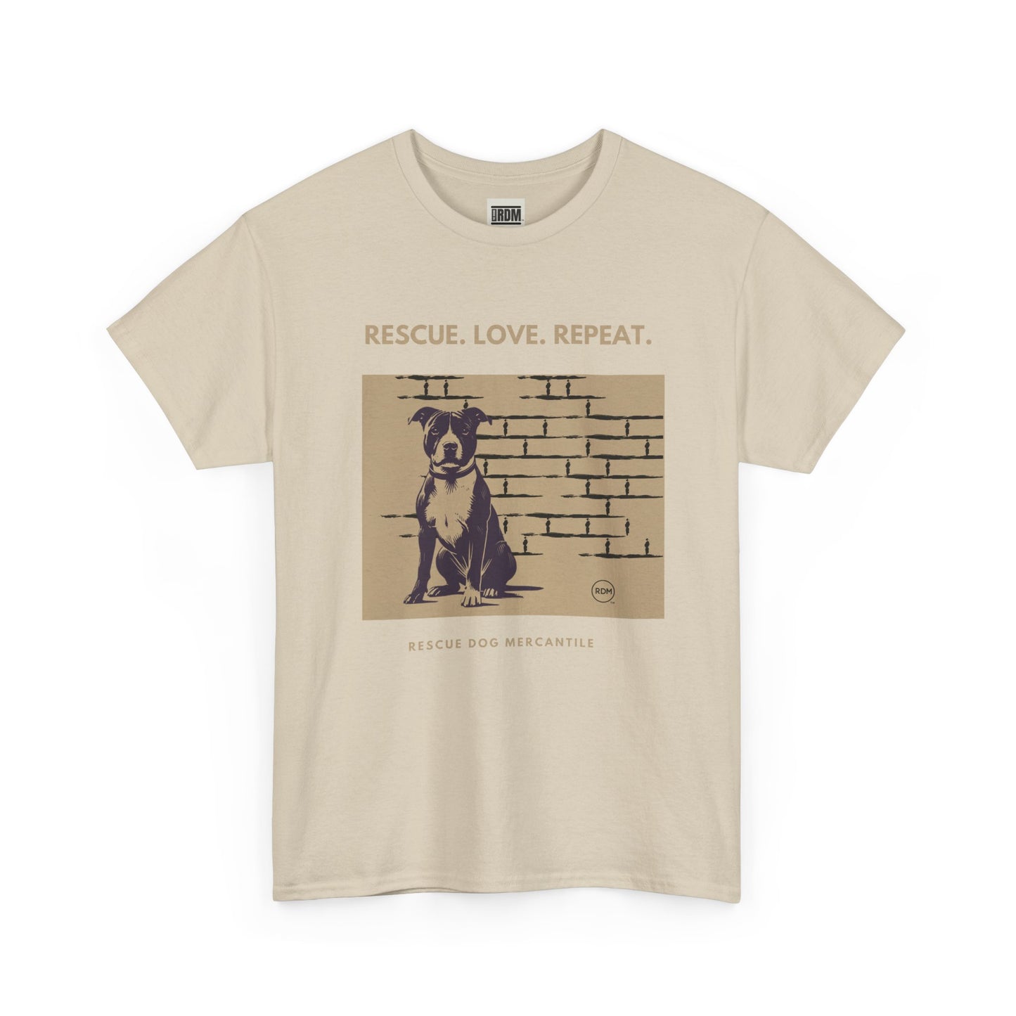 Life is Better with a Dog Unisex Heavy Cotton Tee Rescue Dog