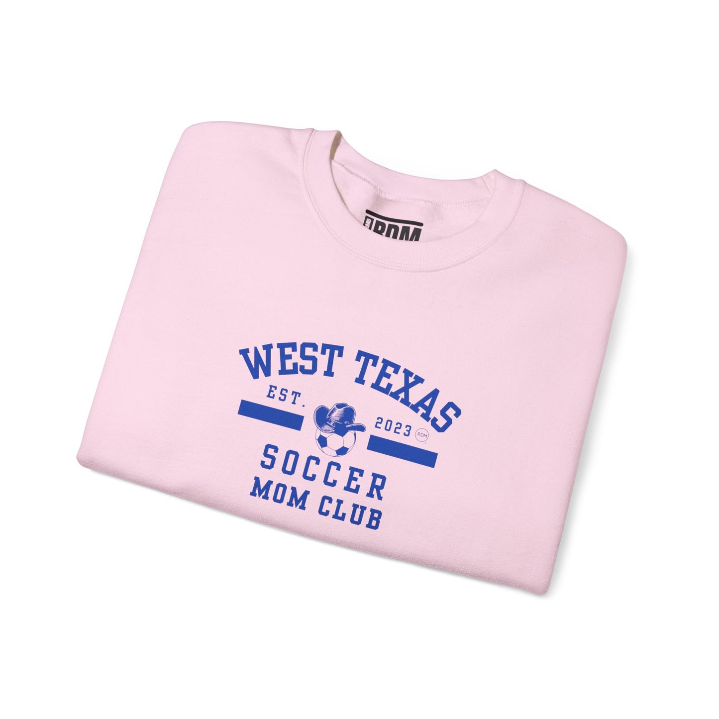 West Texas Soccer Mom Blue Letters Unisex Heavy Blend™ Crewneck Sweatshirt
