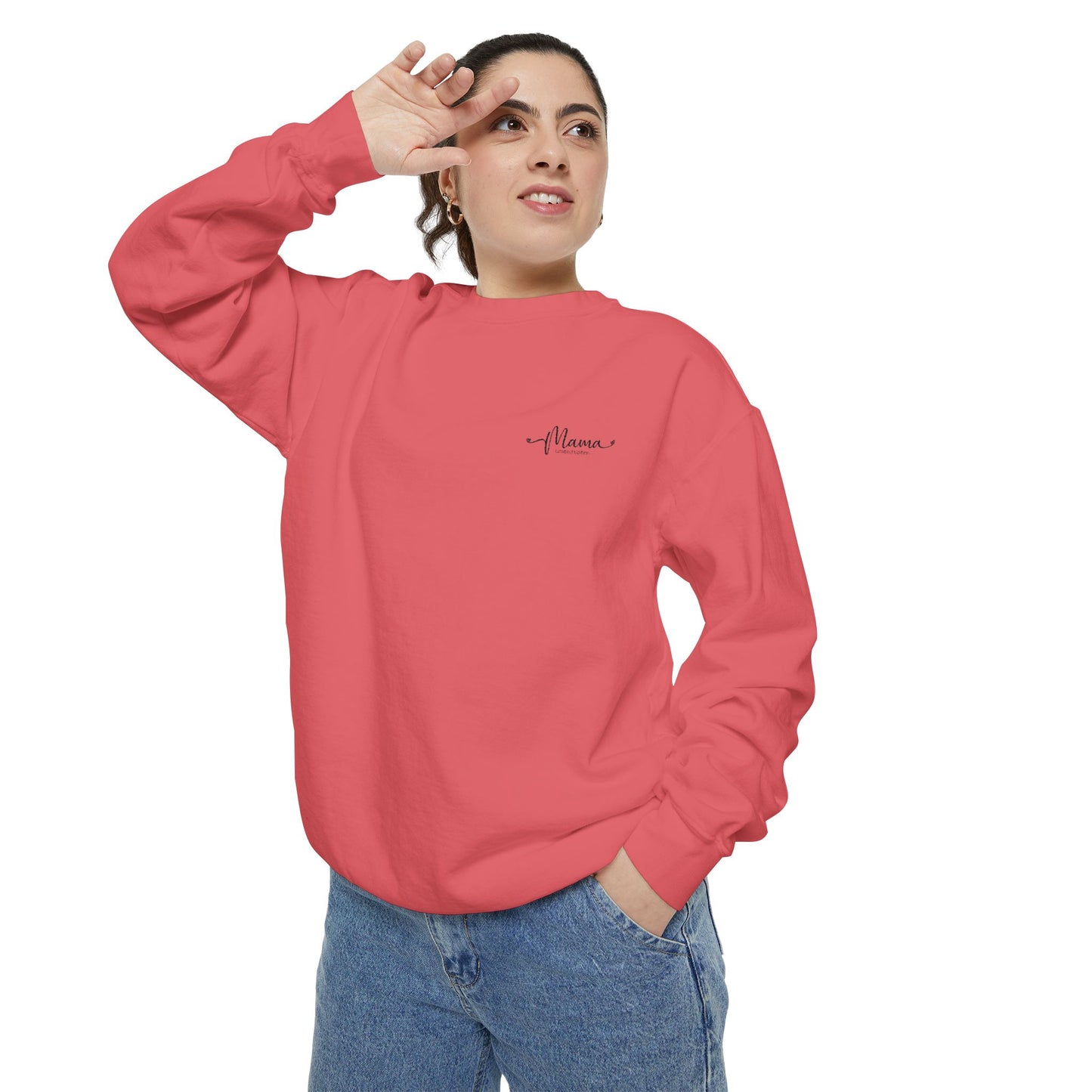 Mother’s Day Sweatshirt Cozy Gift for Mom Unisex Garment-Dyed