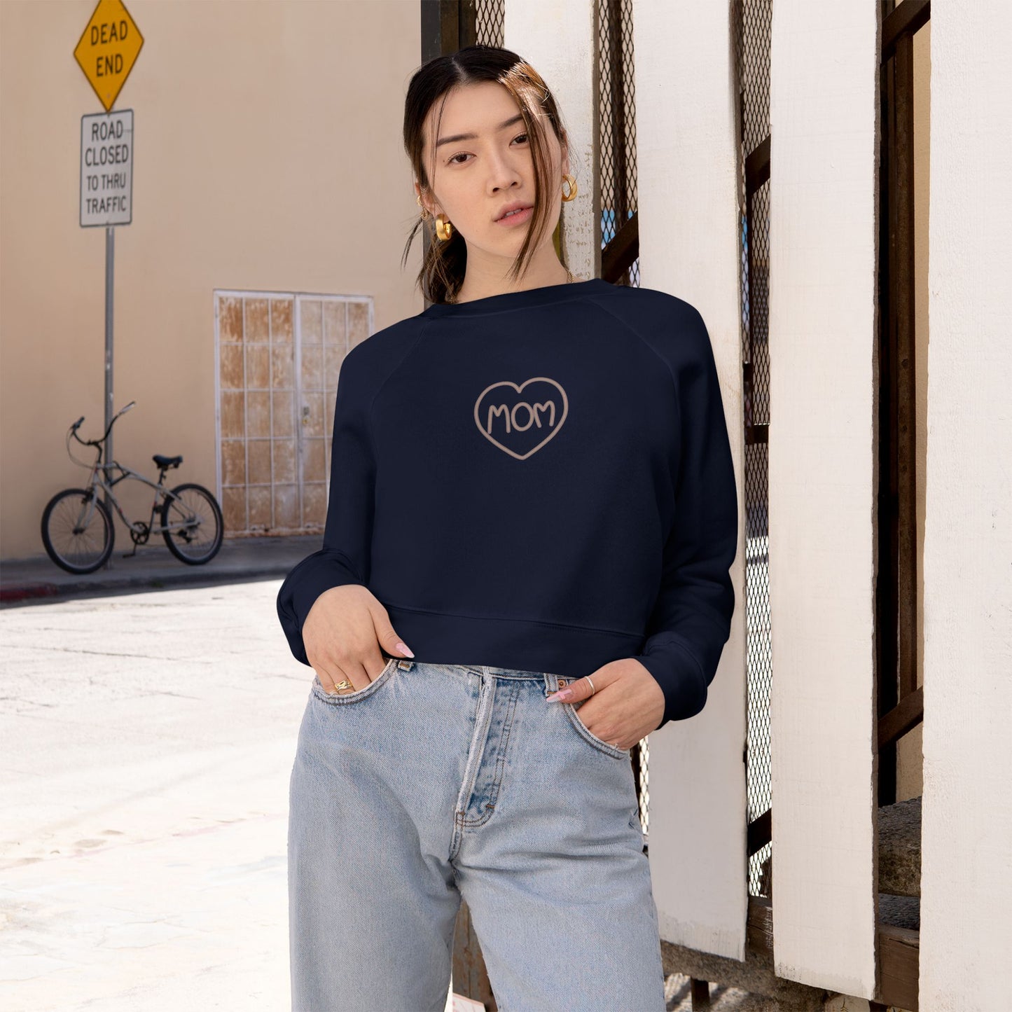 Mother’s Day Cropped Fleece Pullover Sweatshirt Cozy Gift for Mom Stylish & Heartfelt