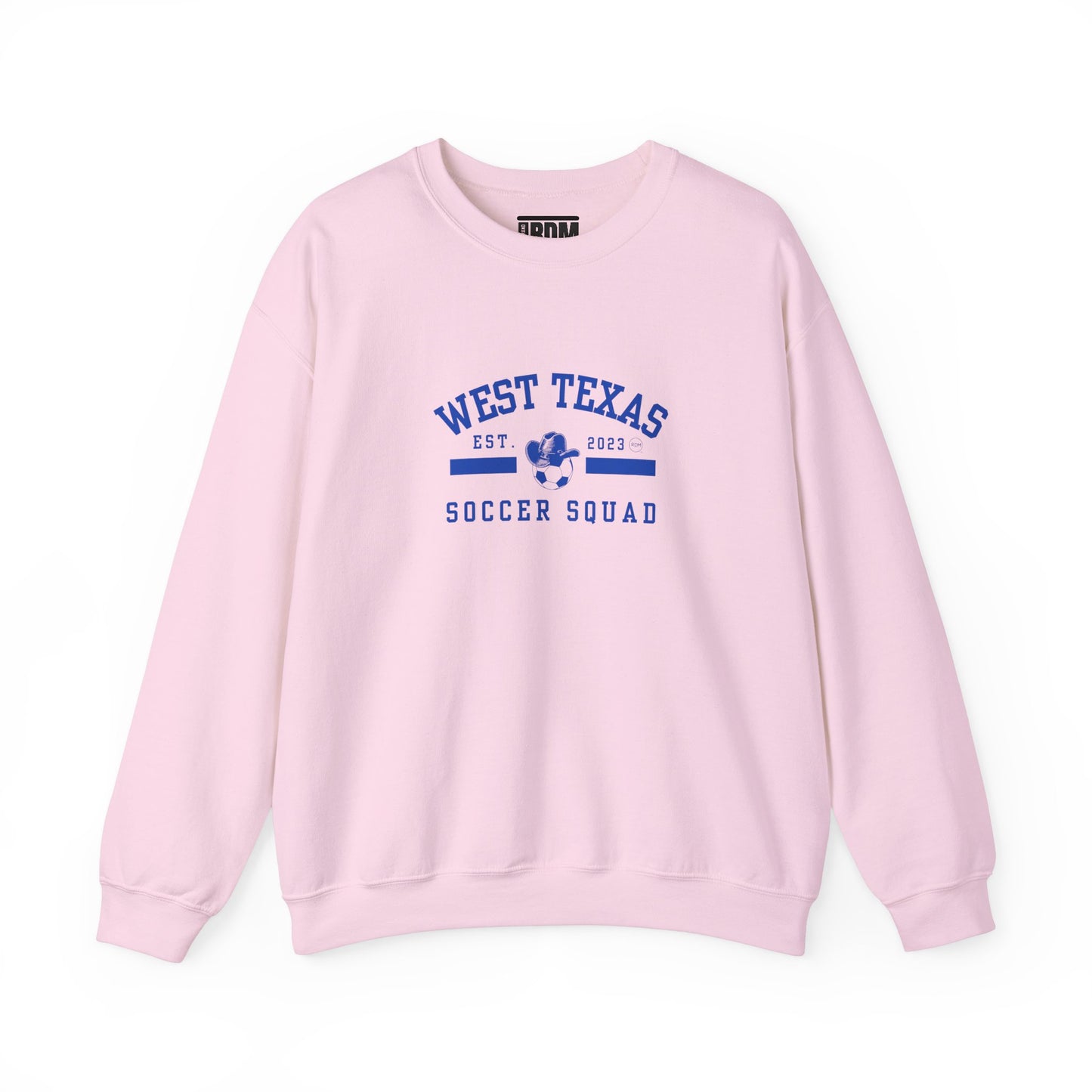 West Texas Soccer Squad Blue Letters Unisex Heavy Blend™ Crewneck Sweatshirt