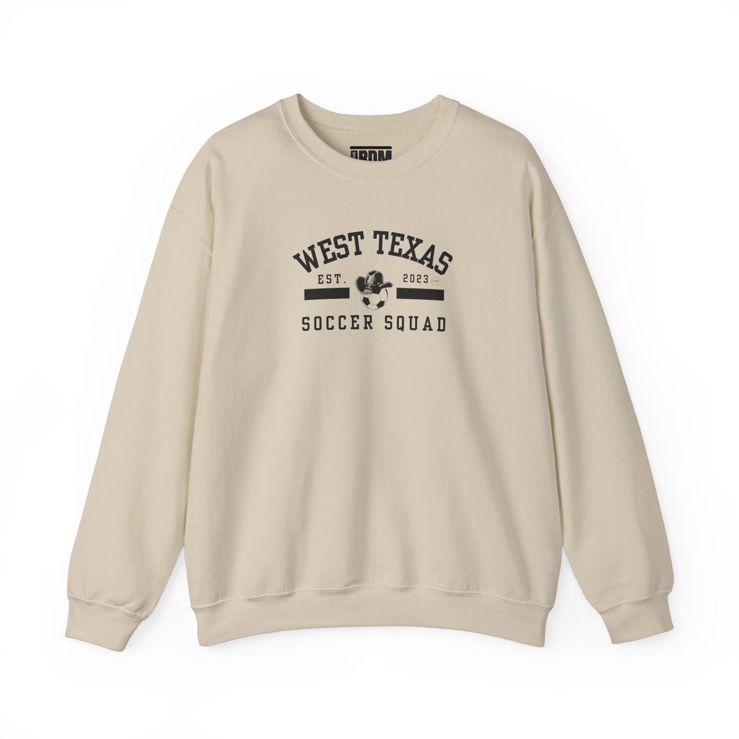 West Texas Soccer Squad Black Letters Unisex Heavy Blend™ Crewneck Sweatshirt