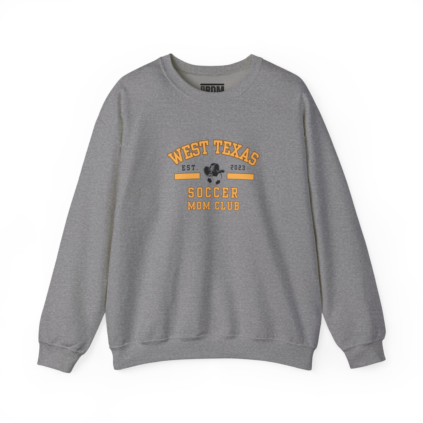 West Texas Soccer Mom Yellow Letters Unisex Heavy Blend™ Crewneck Sweatshirt