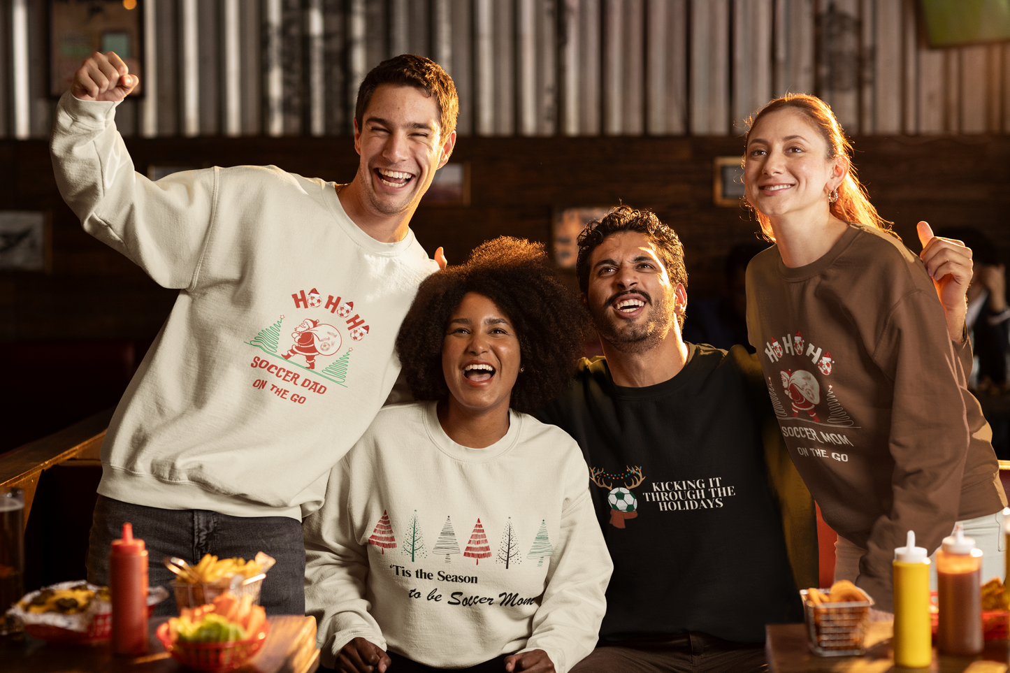 Ho Ho Ho Soccer Dad on the Go Season Soccer Sweatshirt Unisex Heavy Blend™ Crewneck Sweatshirt