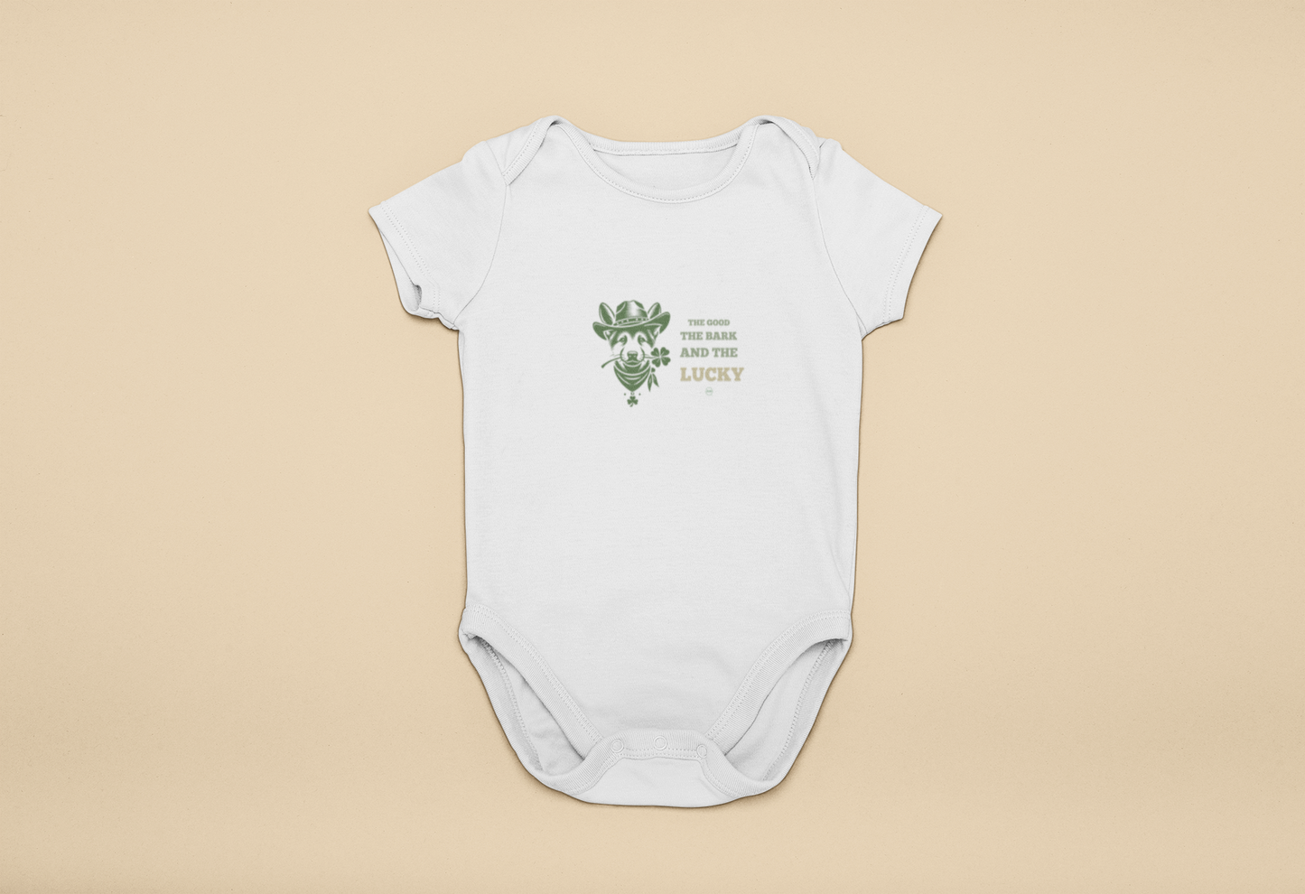 Infant Adorable Dog Onesie for Young Dog Lovers St Patrick's Day Fine Jersey Bodysuit
