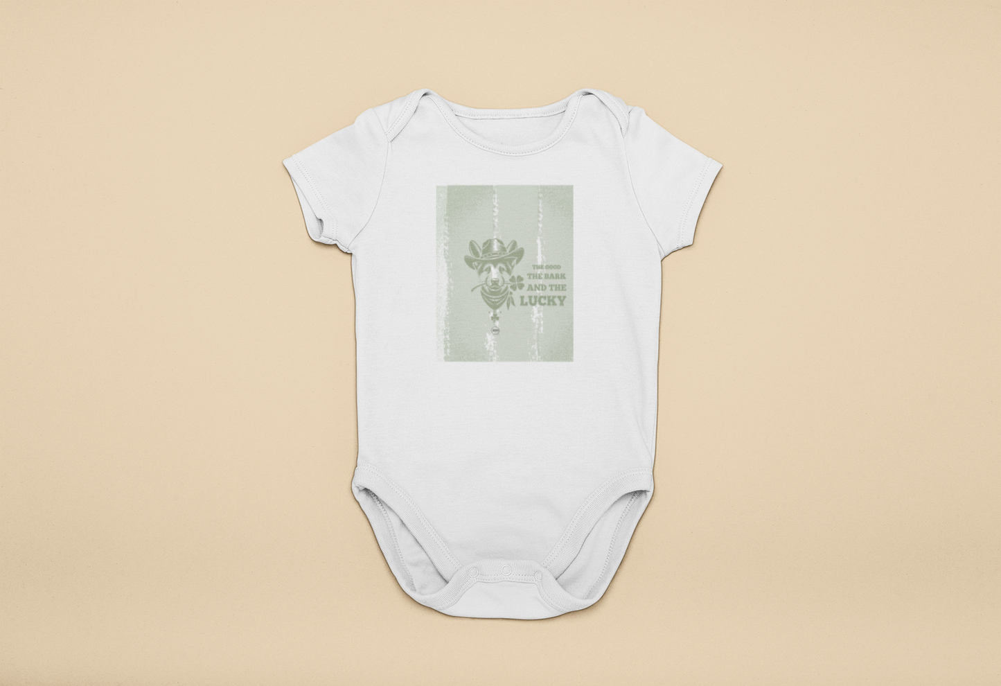 Infant Adorable Dog Onesie for Young Dog Lovers St Patrick's Day Fine Jersey Bodysuit