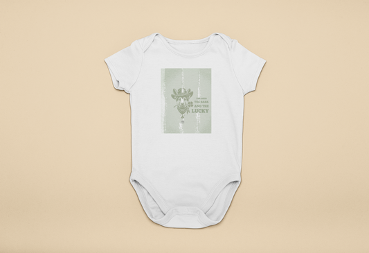 Infant Adorable Dog Onesie for Young Dog Lovers St Patrick's Day Fine Jersey Bodysuit