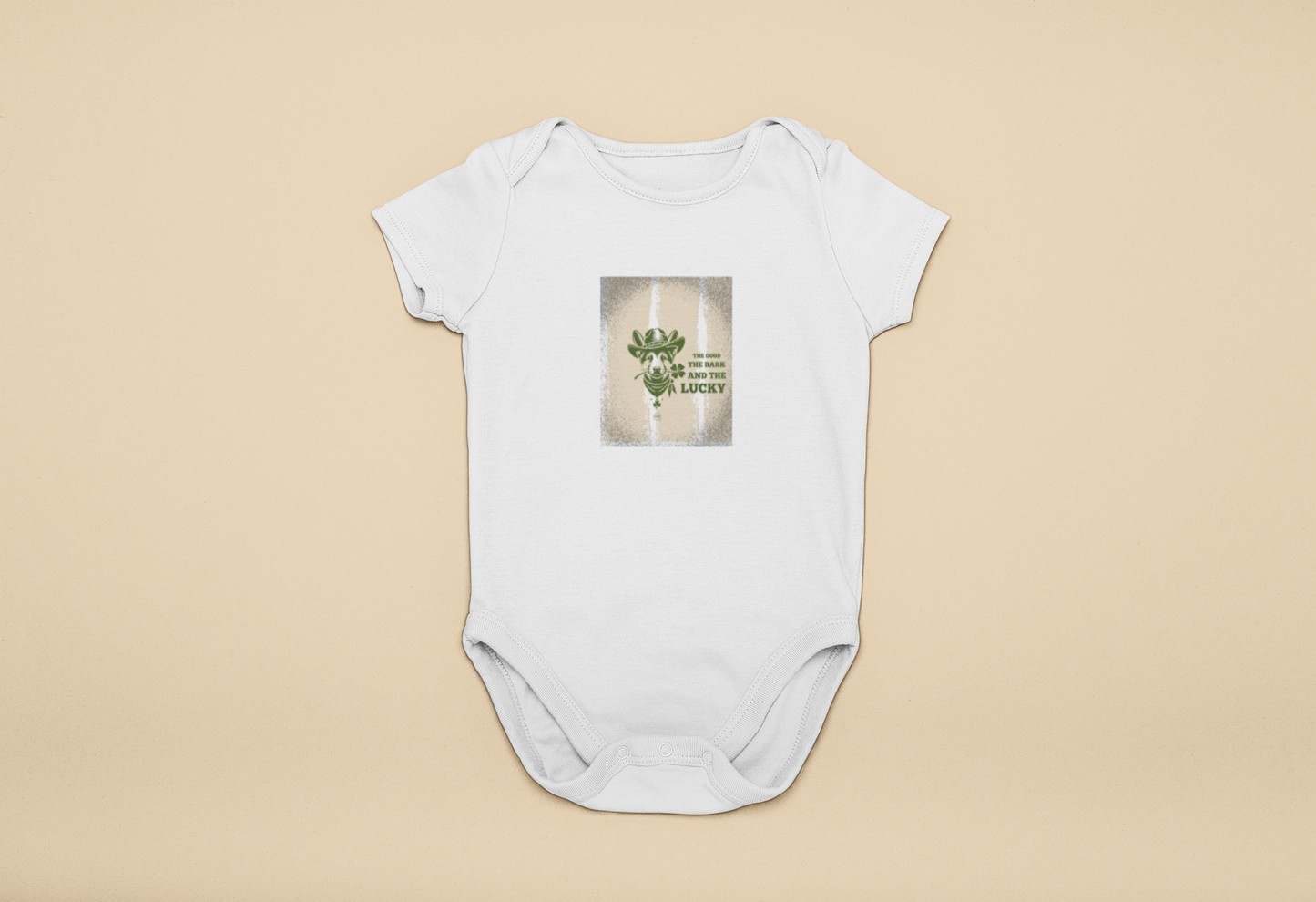 Infant Adorable Dog Onesie for Young Dog Lovers St Patrick's Day Fine Jersey Bodysuit