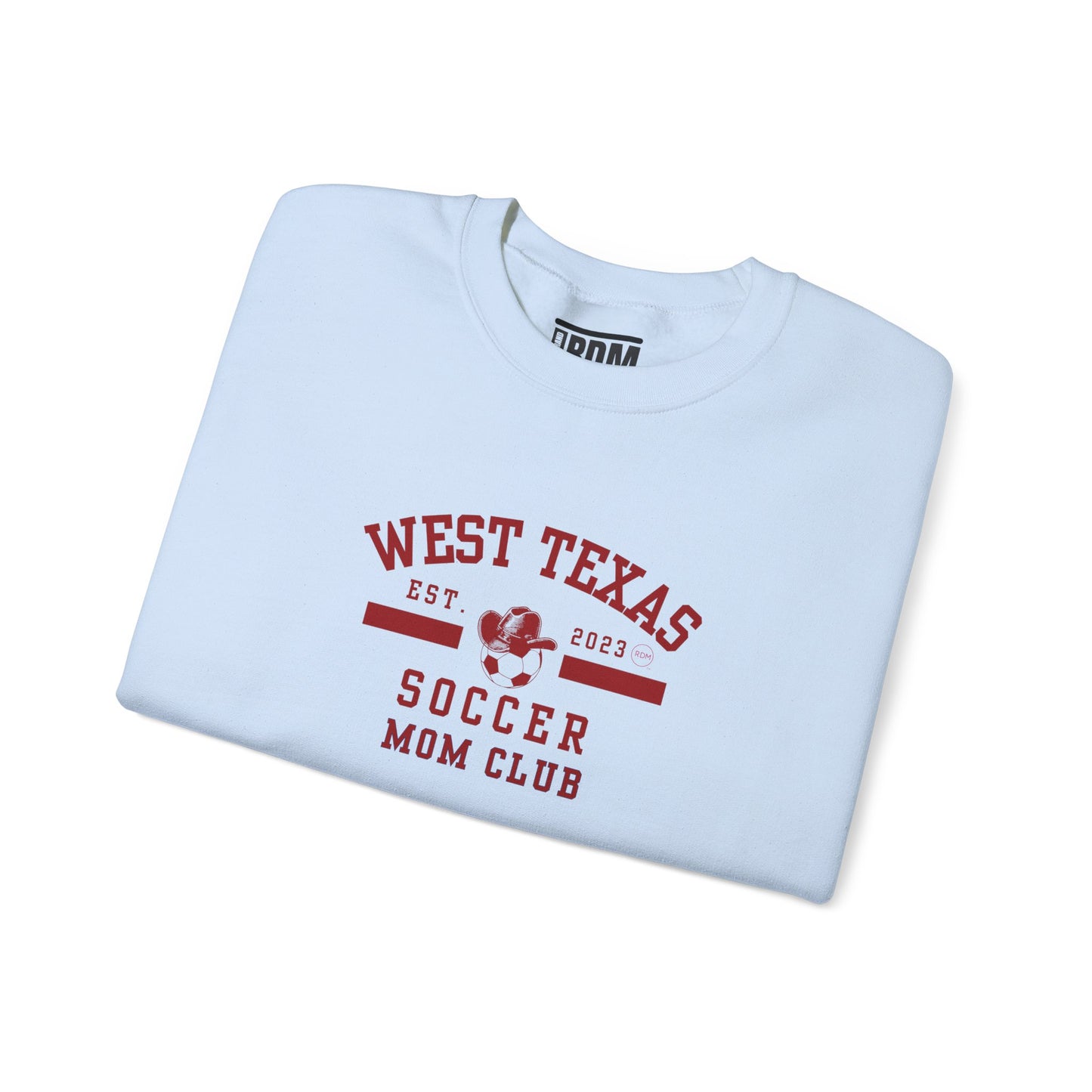 West Texas Soccer Mom Red Letters Unisex Heavy Blend™ Crewneck Sweatshirt