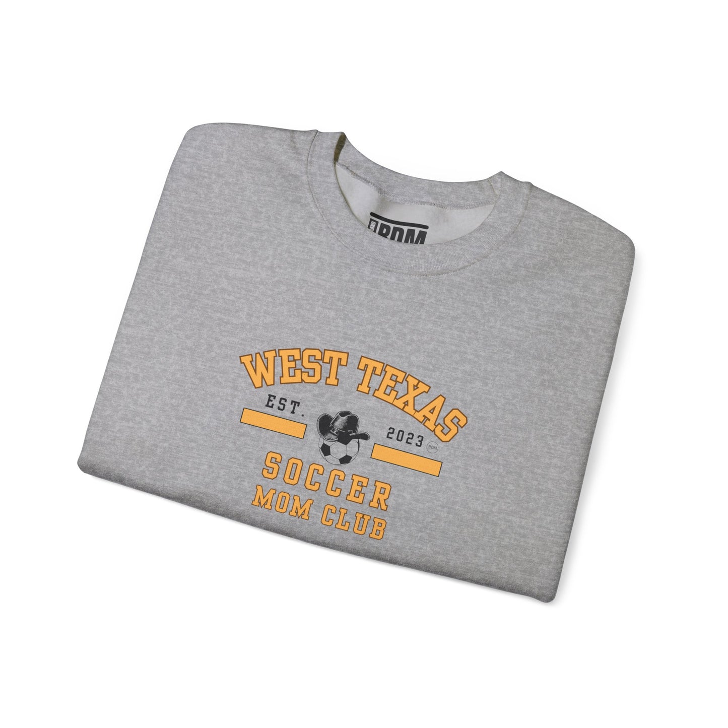 West Texas Soccer Mom Yellow Letters Unisex Heavy Blend™ Crewneck Sweatshirt