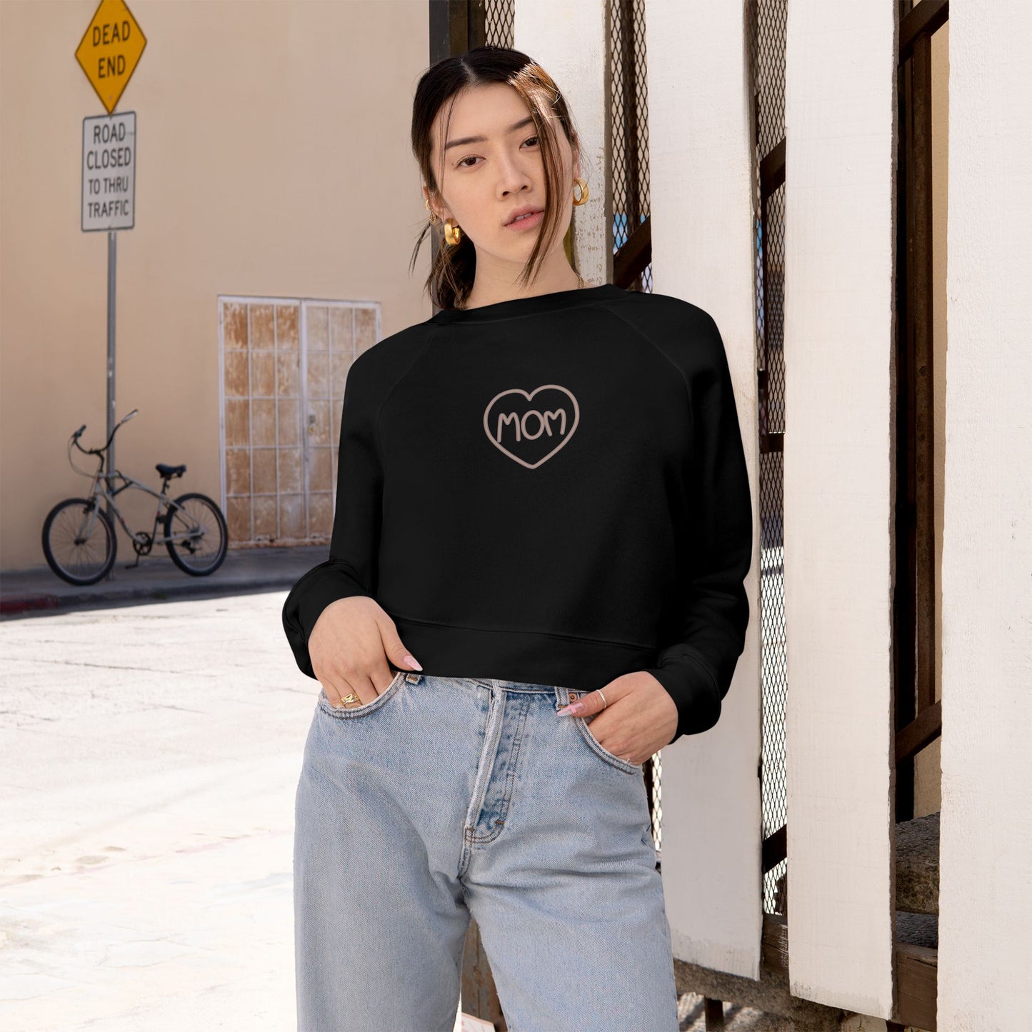Mother’s Day Cropped Fleece Pullover Sweatshirt Cozy Gift for Mom Stylish & Heartfelt
