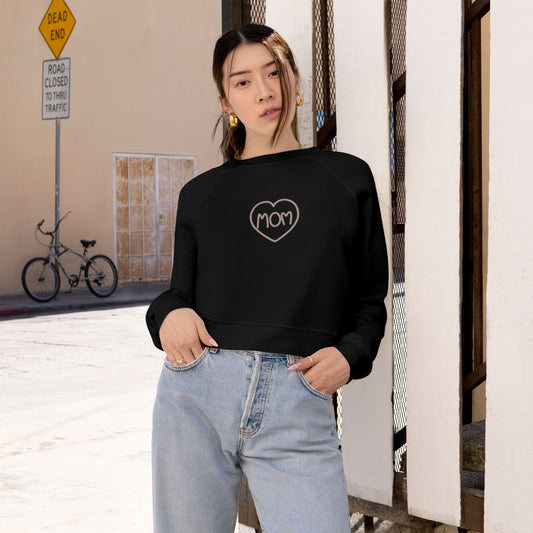 Mother’s Day Cropped Fleece Pullover Sweatshirt Cozy Gift for Mom Stylish & Heartfelt