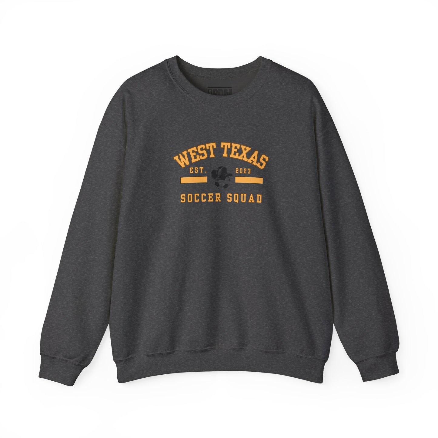 West Texas Soccer Squad Yellow Letters Unisex Heavy Blend™ Crewneck Sweatshirt
